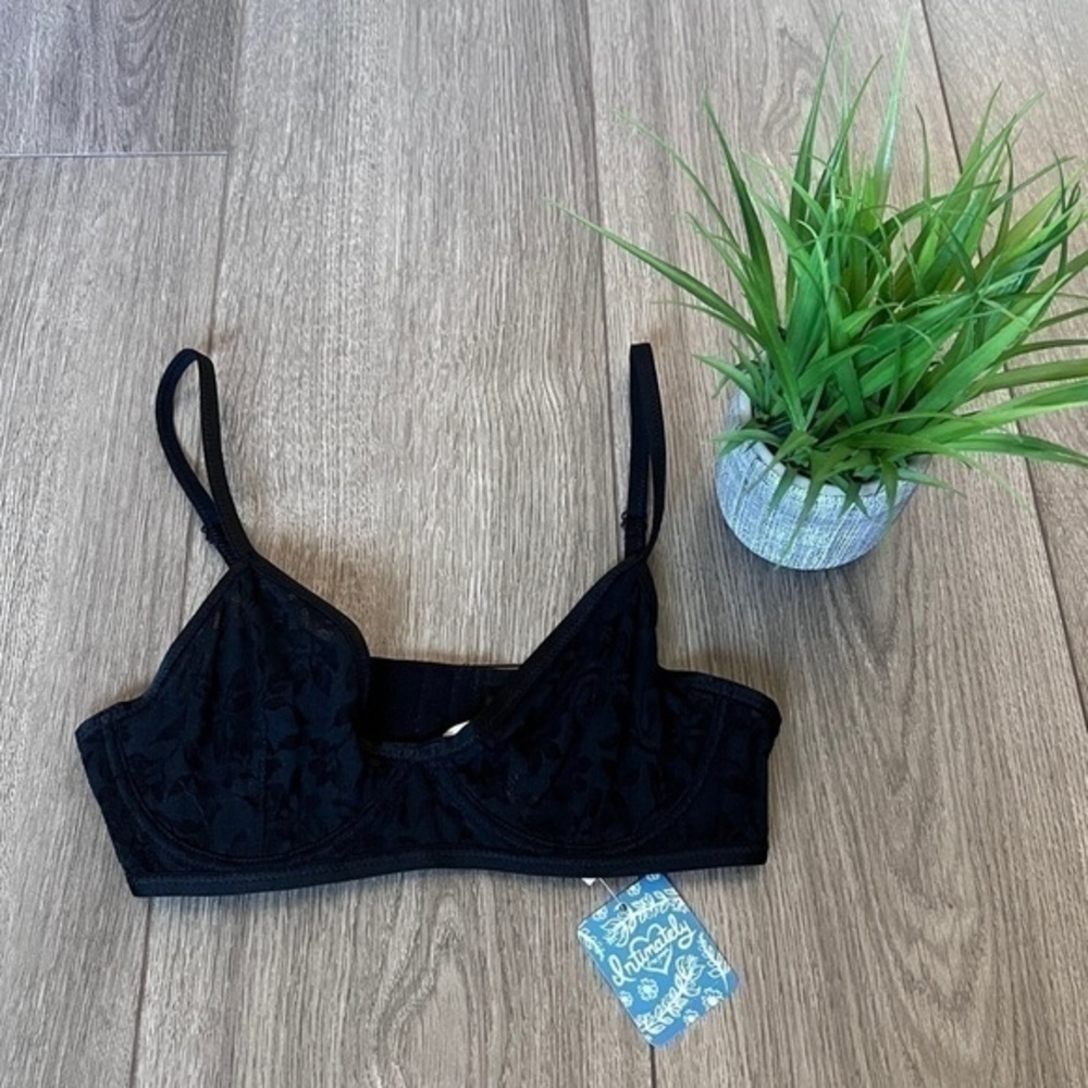Free People Petra Underwire Bra In Black Size 32B